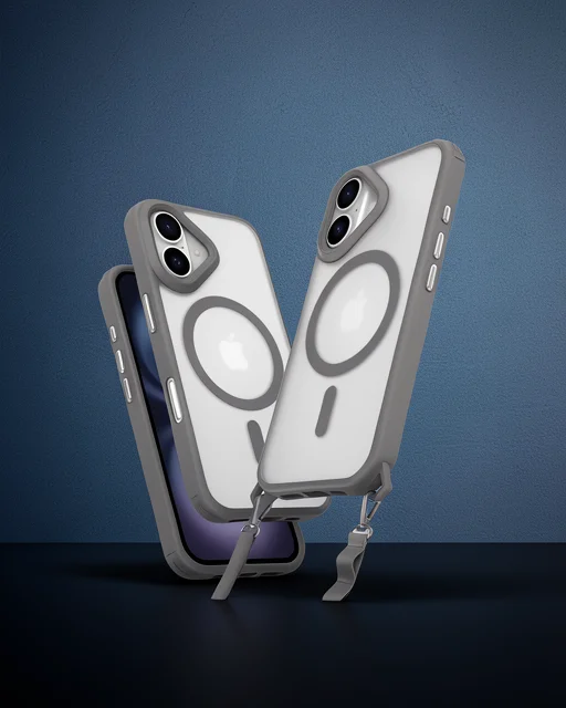 Apple İphone 16 Plus Kılıf Enka Magsafe Silikon Kılıf - Titan Gri