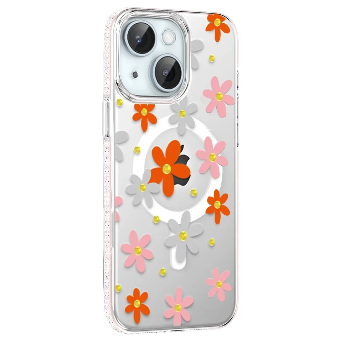 Joko Apple iPhone 14 Floral Magsafe Kapak - Turuncu