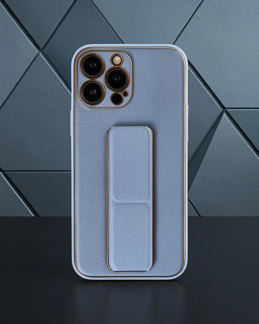 Apple İphone 13 Pro Kılıf Coco Deri Standlı Kapak - Lila
