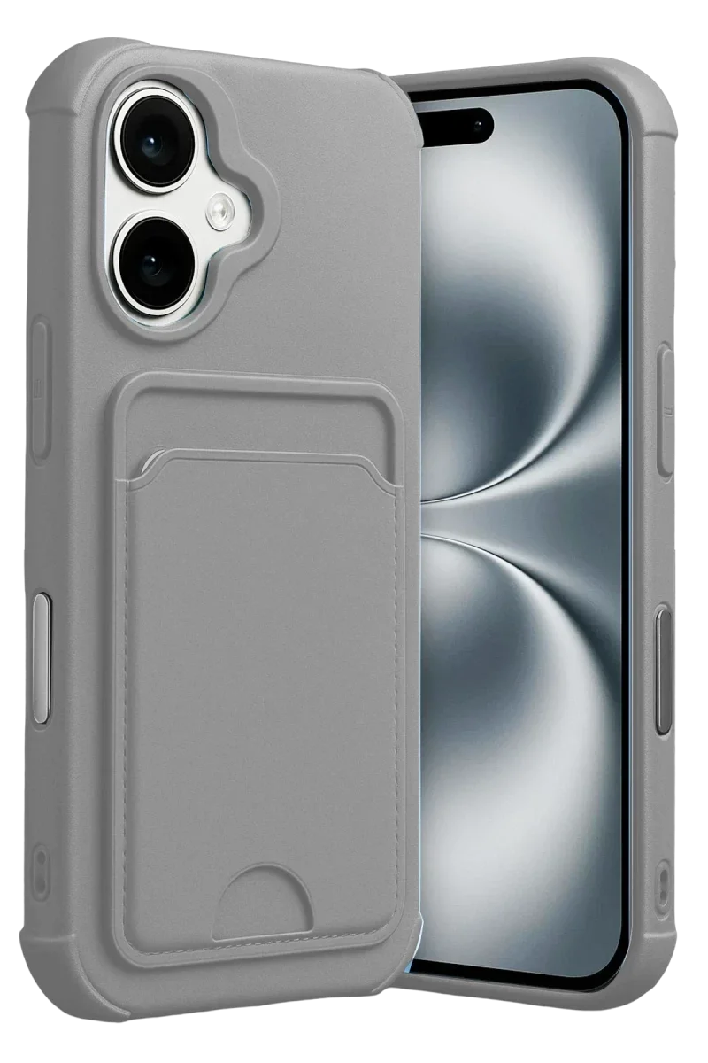 Apple iPhone 17 Kelvin Kartvizitli Silikon - Gri