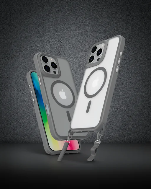 Apple İphone 16 Pro Max Kılıf Enka Magsafe Silikon Kılıf - Titan Gri