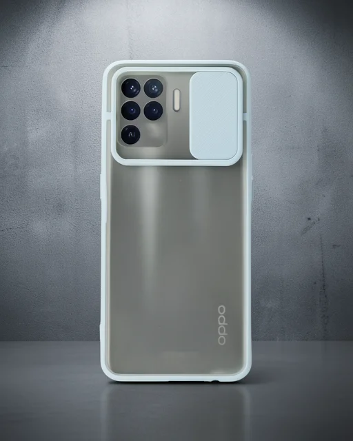 Oppo Reno 5 Lite Kılıf Palm Buzlu Kamera Sürgülü Silikon - Turkuaz