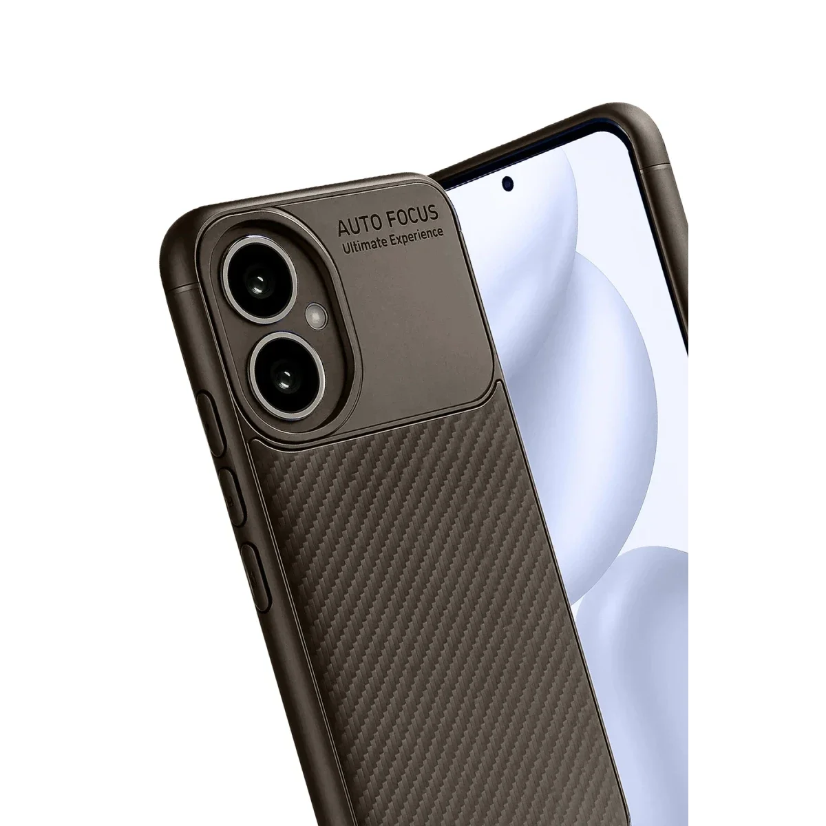Honor 400 Kılıf Auto Focus Karbon Kapak - Kahverengi görsel 2