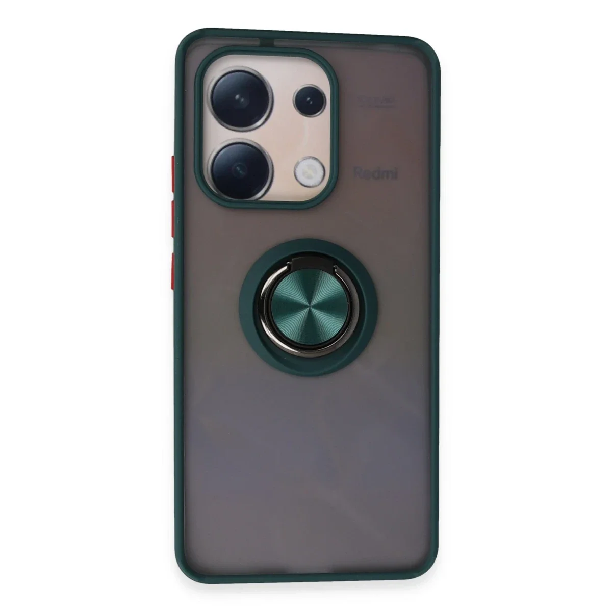 Xiaomi Redmi Note 13 4G Kılıf Montreal Yüzüklü Silikon Kapak - Yeşil