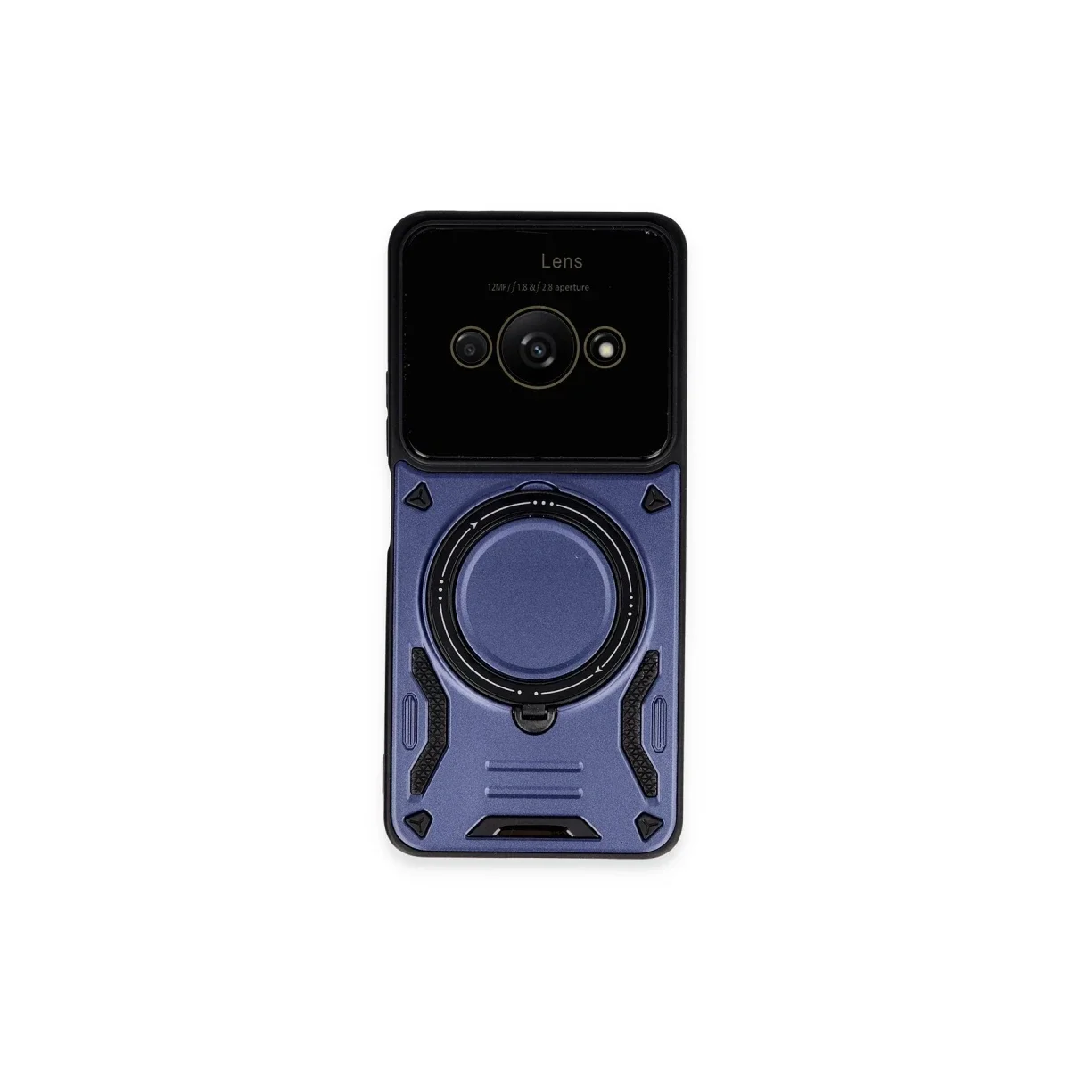 Xiaomi Poco C61 Kılıf Joy Lens Standlı Kapak - Lacivert