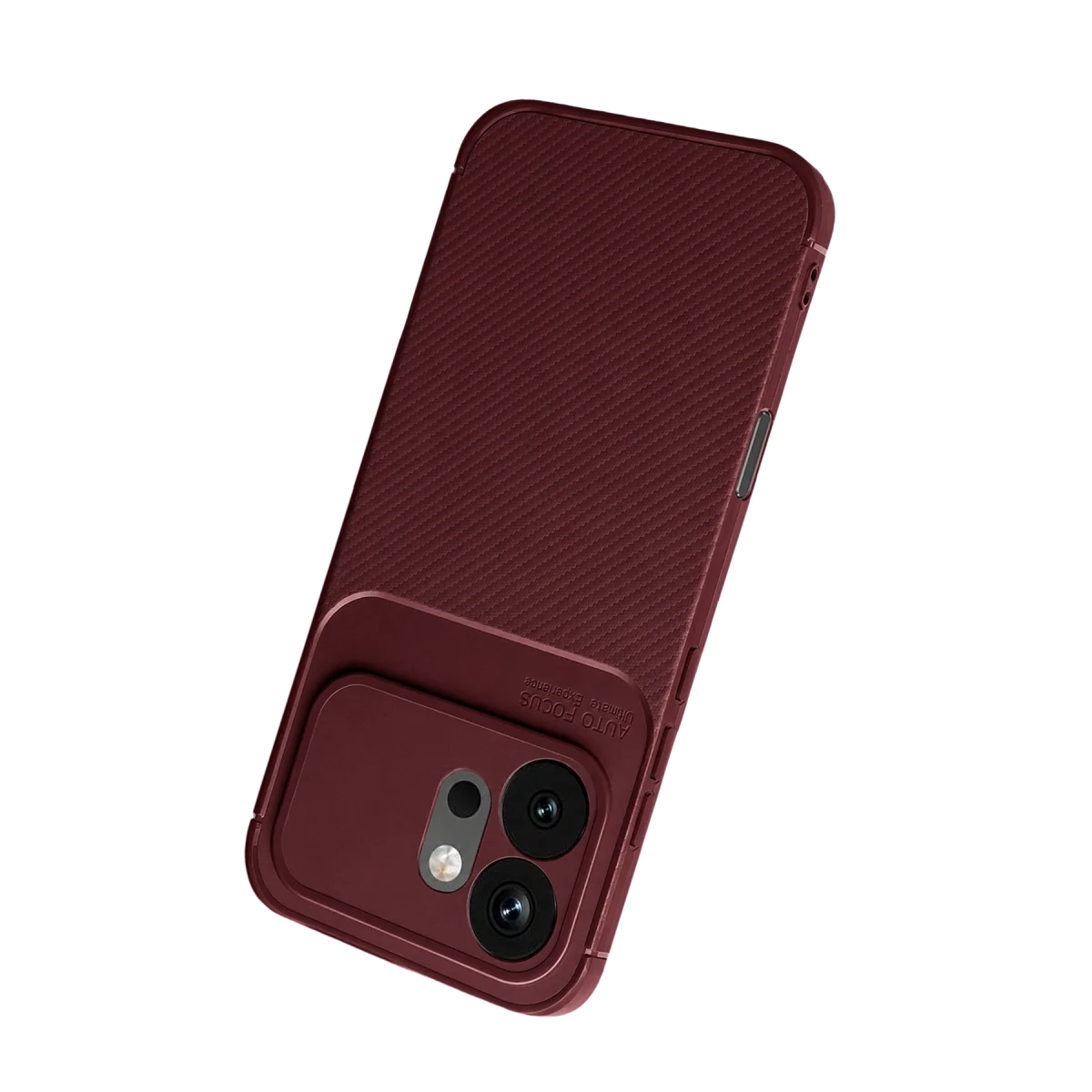 Huawei Honor 600 Auto Focus Karbon Kapak - Bordo görsel 3
