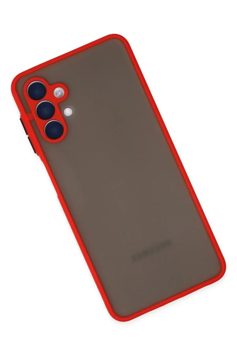 Samsung Galaxy A04S Kılıf Montreal Silikon Kapak - Kırmızı görsel 3