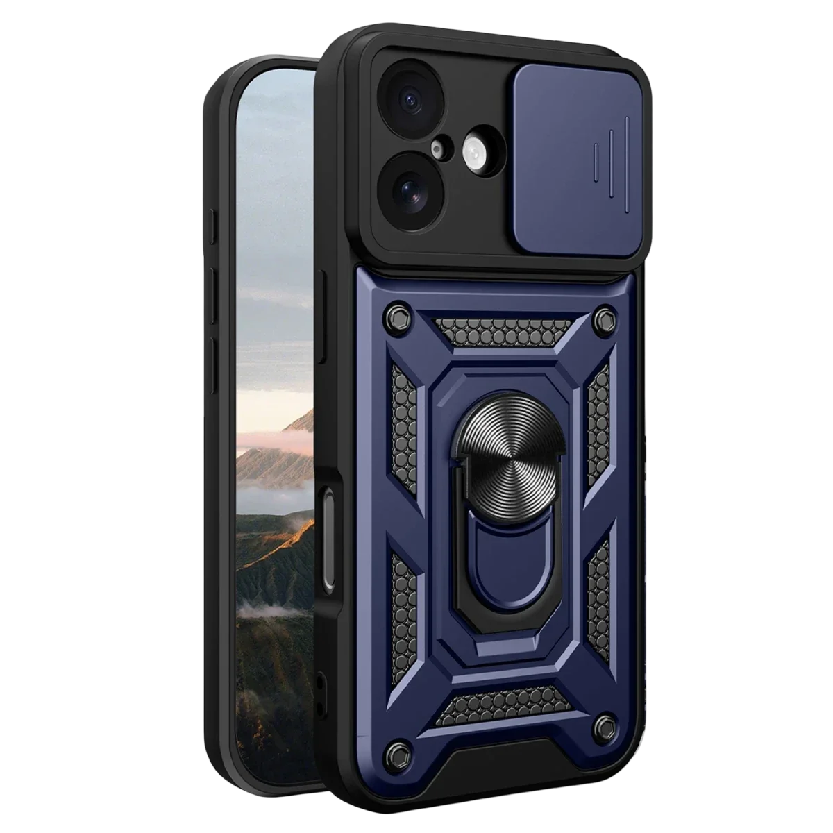 Apple iPhone 17 Pars Lens Yüzüklü Silikon - Lacivert görsel 2