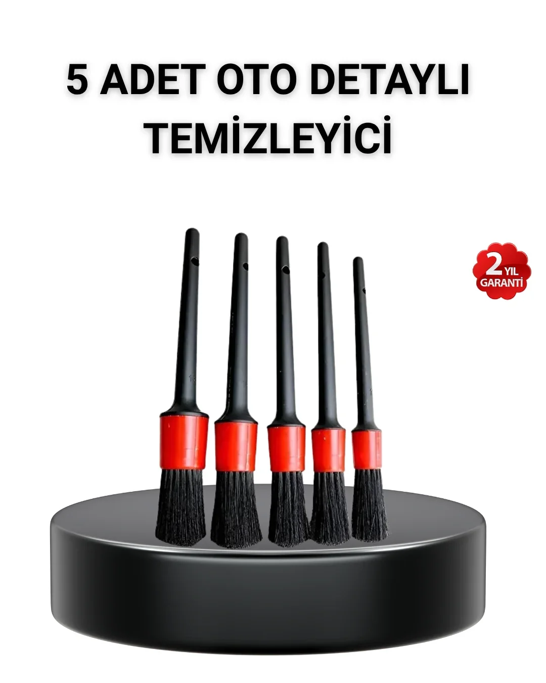 5’li Detay Tezlik Fırçası Seti Araç İç Dış Jant Motor Çok Amaçlı