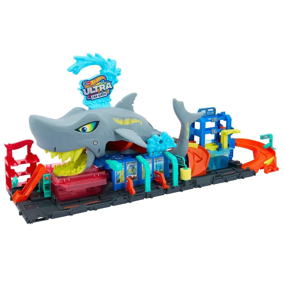 HTN82 Hot Wheels Muhteşem Köpek Balığı Araba Yıkama Oyun Seti görsel 2