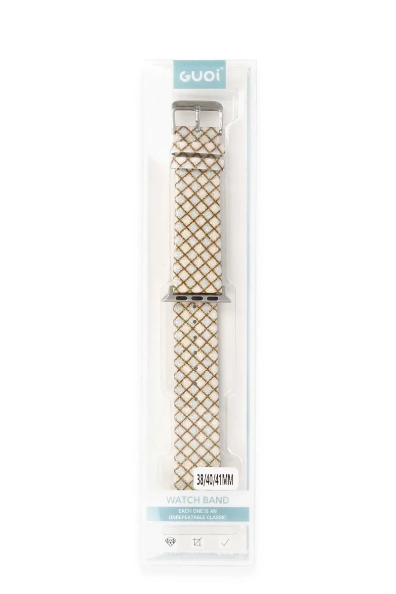 Apple Watch 38mm Karo Motif Kordon - Mavi görsel 2