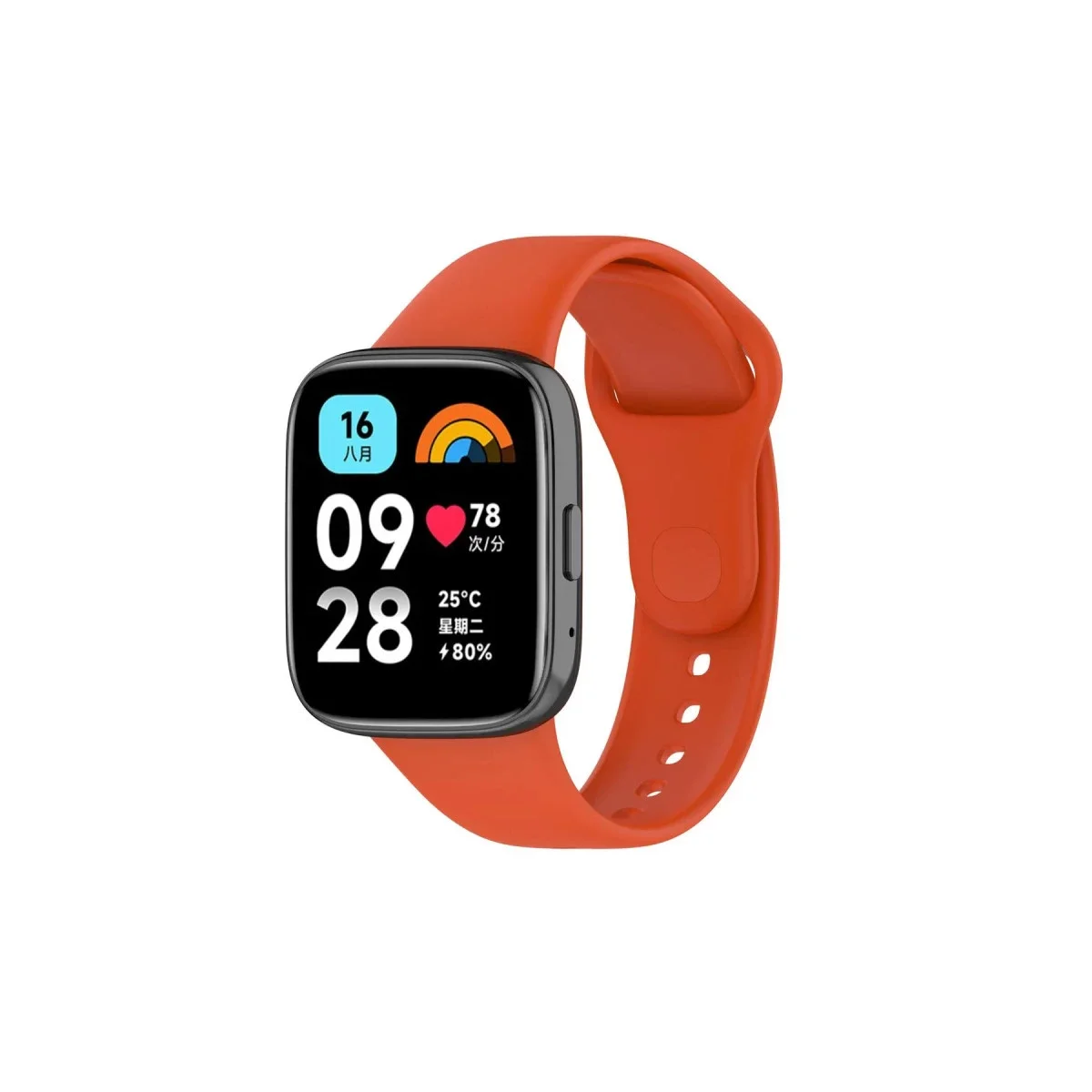 Xiao Red Watch 3 Active Klasik Kordon - Turuncu görsel 3