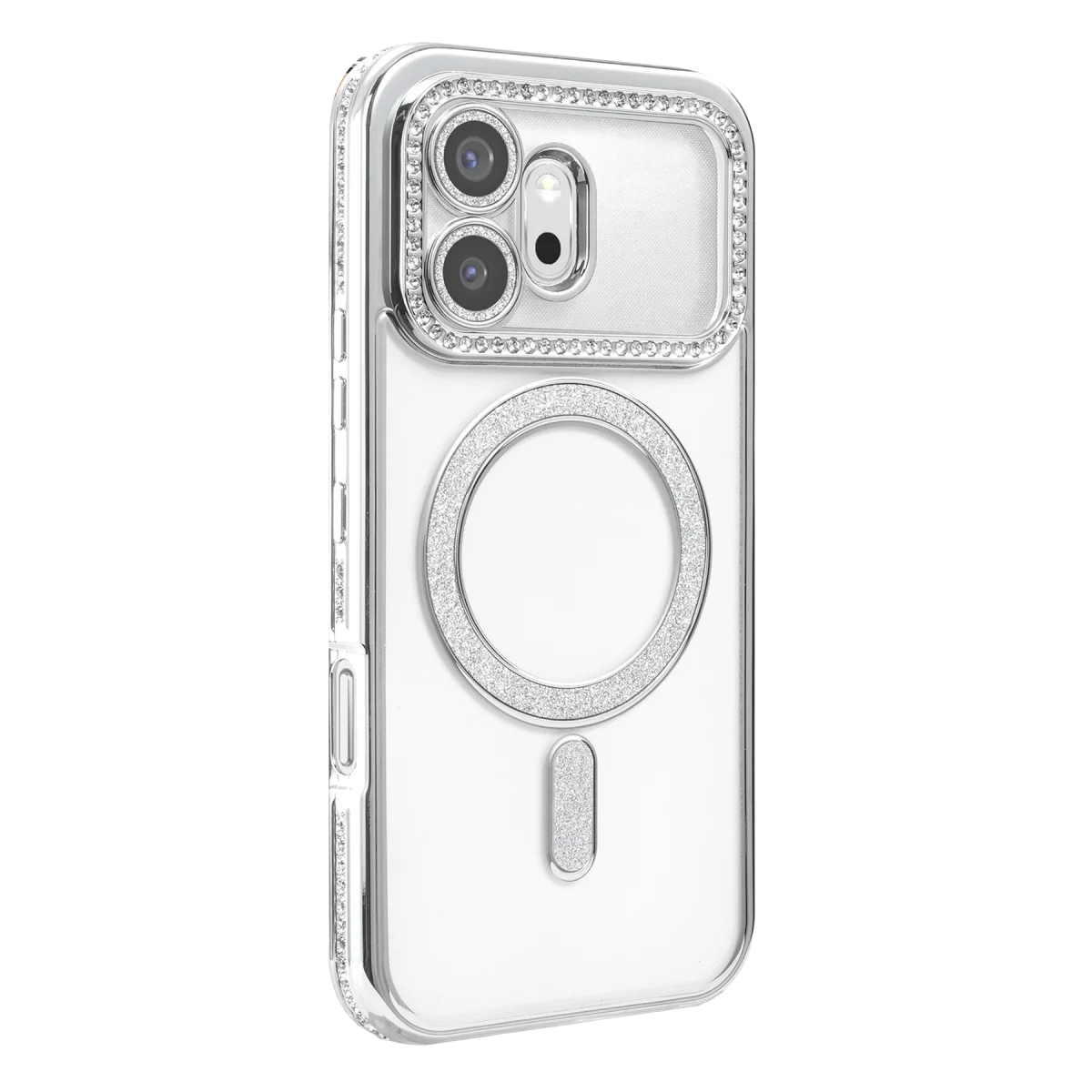 Huawei Honor 600 Joke Simli Magneticsafe Kılıf - Gümüş görsel 2