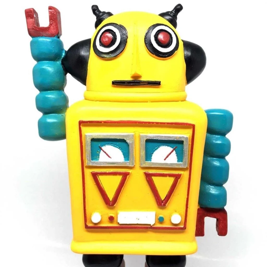 Nostaljik Sevimli Uzaylı Robot Şeklinde Figür Biblo (adet fiyatıdır) görsel 5