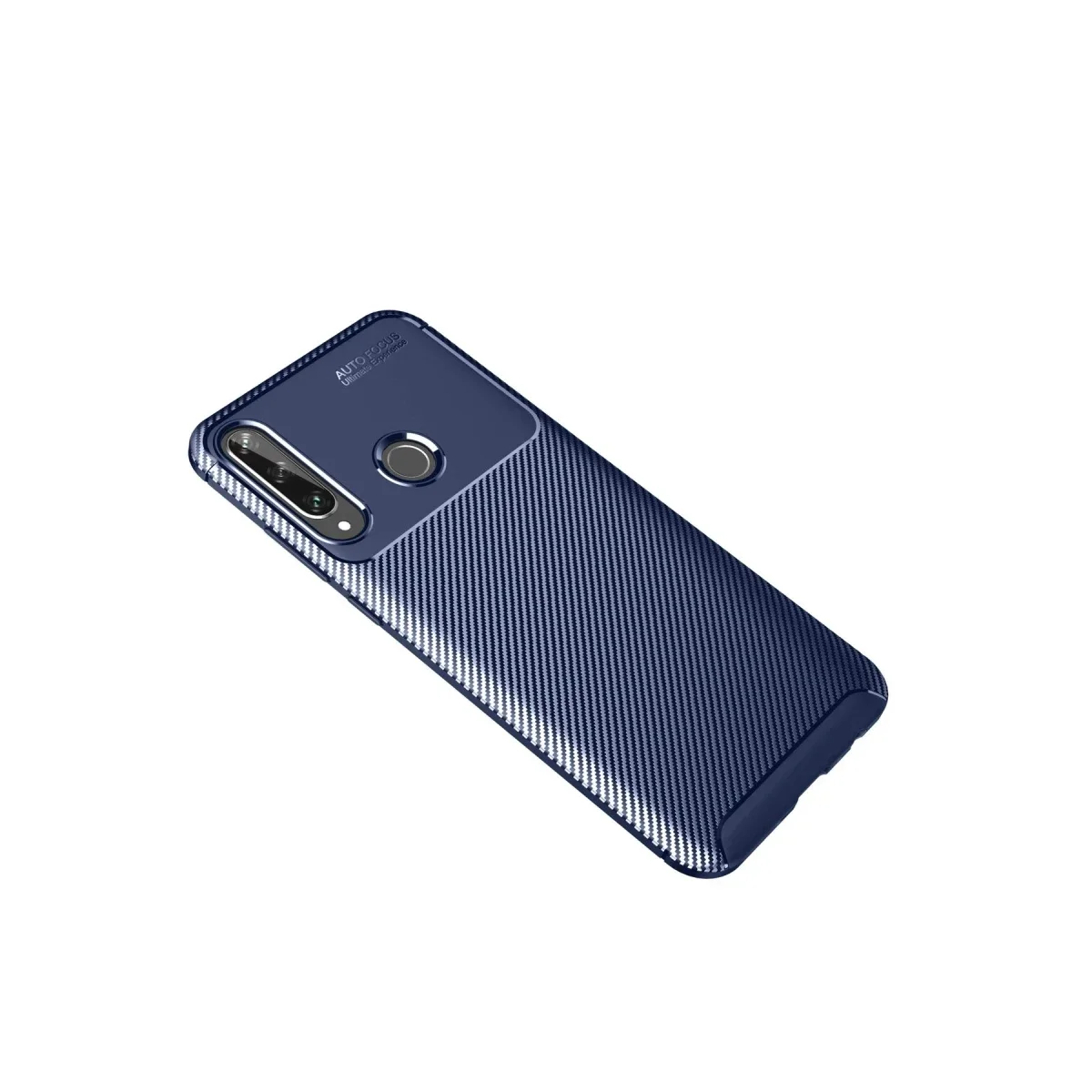 Huawei Y6P Kılıf Auto Focus Karbon Kapak - Lacivert görsel 2