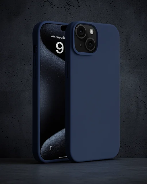 Apple İphone 15 Plus Kılıf First Silikon - Lacivert