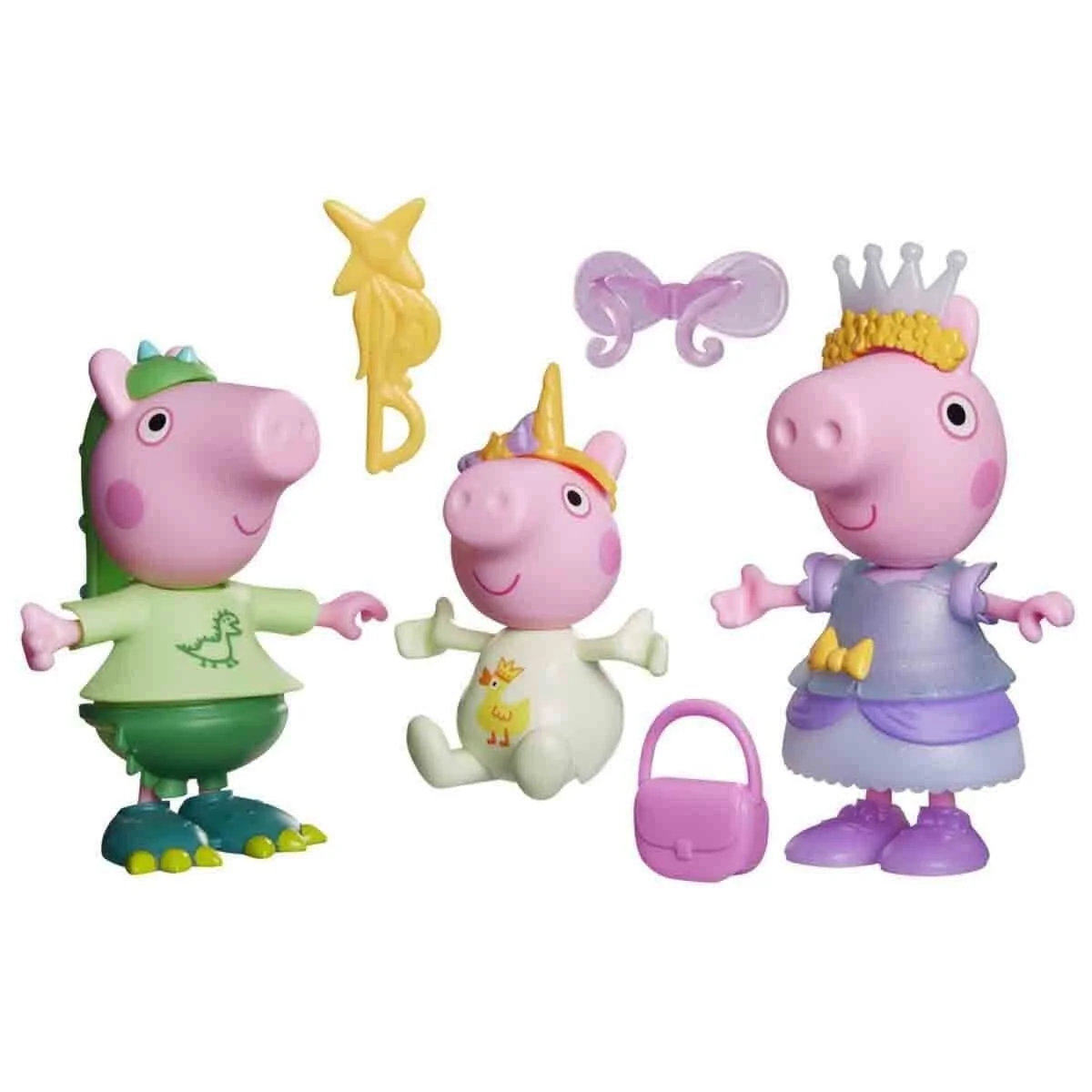 G2508 Peppa Pig 3lü Giydirme Seti - Three Little Piggies Dress-up görsel 3