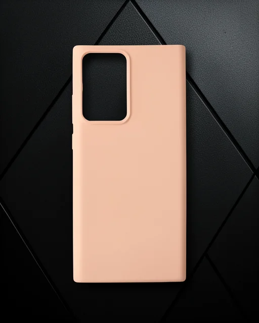 Samsung Galaxy Note 20 Ultra Kılıf Nano İçi Kadife Silikon - Pudra