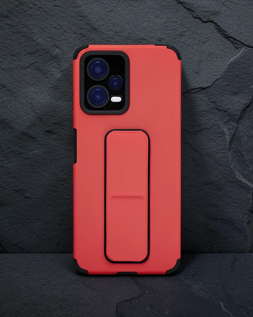 Xiaomi Poco X5 5g Kılıf Mega Standlı Silikon - Pudra
