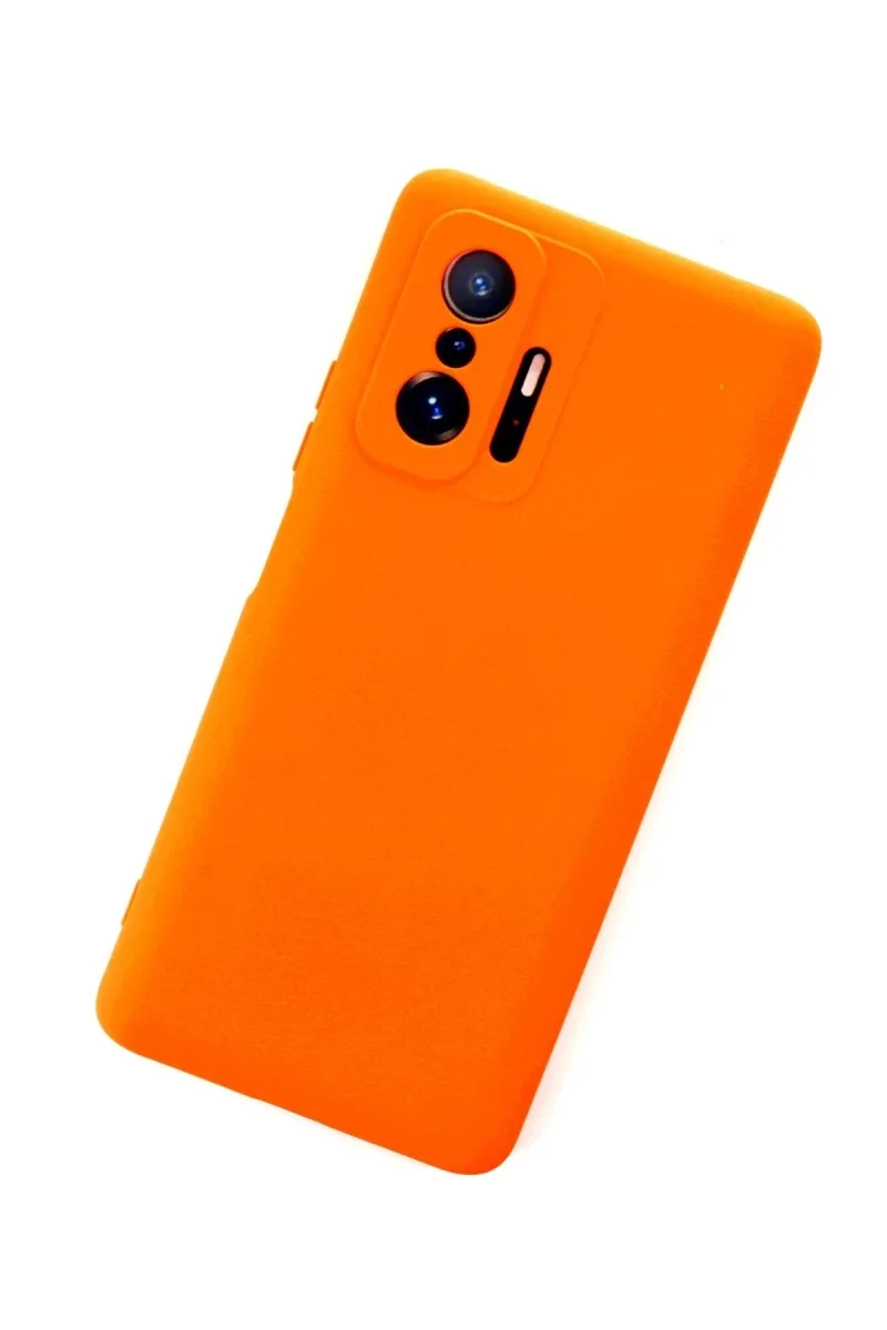 Xiao 11T Pro Kılıf Nano içi Kadife Silikon - Turuncu görsel 3