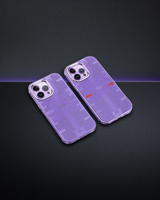 Apple İphone 14 Pro Kılıf Mekanik Bumper Kapak - Derin Mor