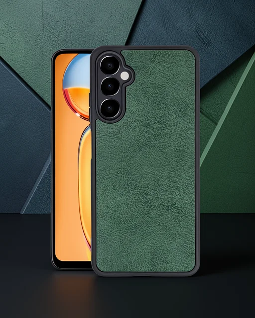 Samsung Galaxy A15 4g Kılıf Aras Deri Kapak - Koyu Yeşil