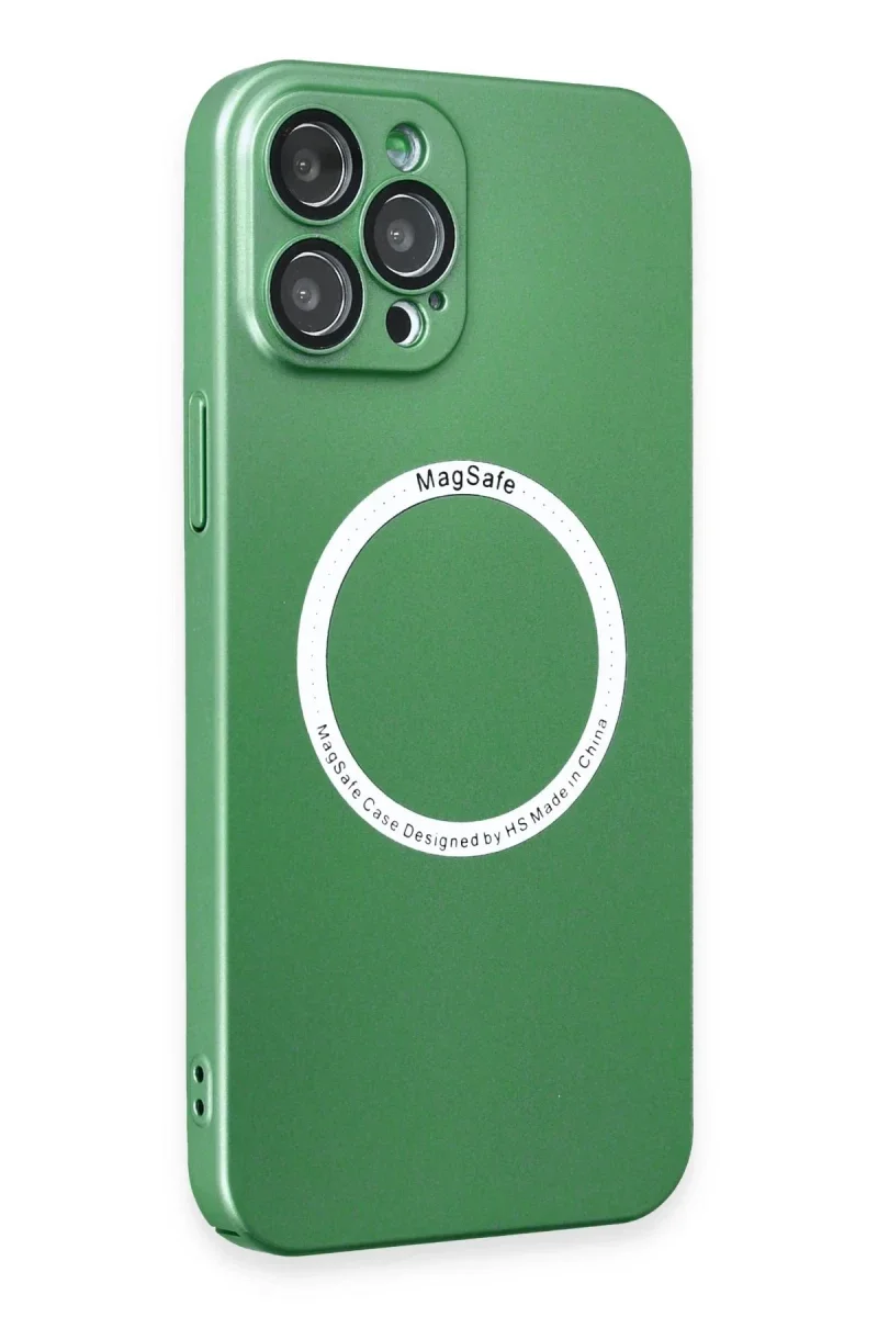 Apple iPhone 12 Pro Kılıf Jack Magneticsafe Lens Silikon - Yeşil görsel 2