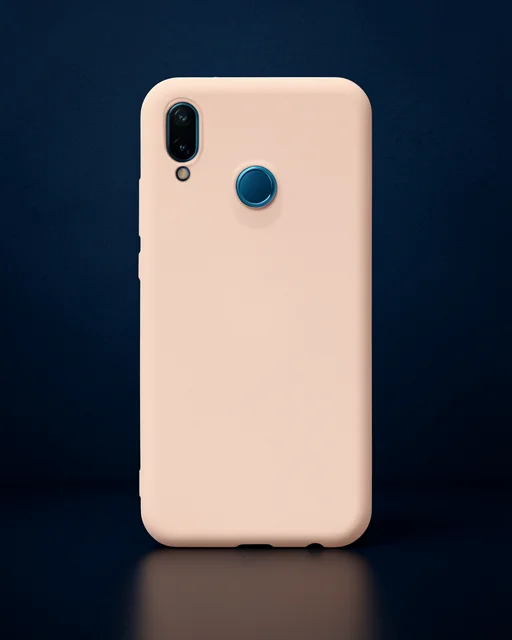 Huawei P20 Lite Kılıf Nano İçi Kadife Silikon - Pudra