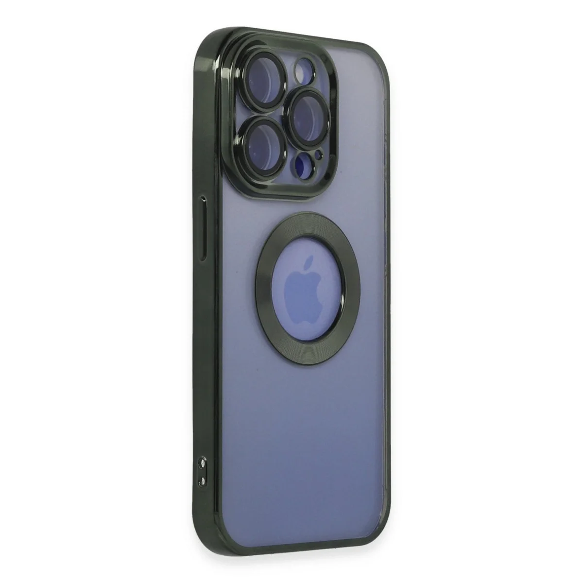 Apple İphone 15 Pro Max Kılıf Slot Silikon - Köknar Yeşili görsel 2