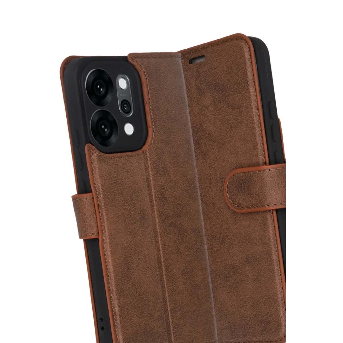 Oppo Reno 14 Trend S Plus Kapaklı Kılıf - Taba görsel 3