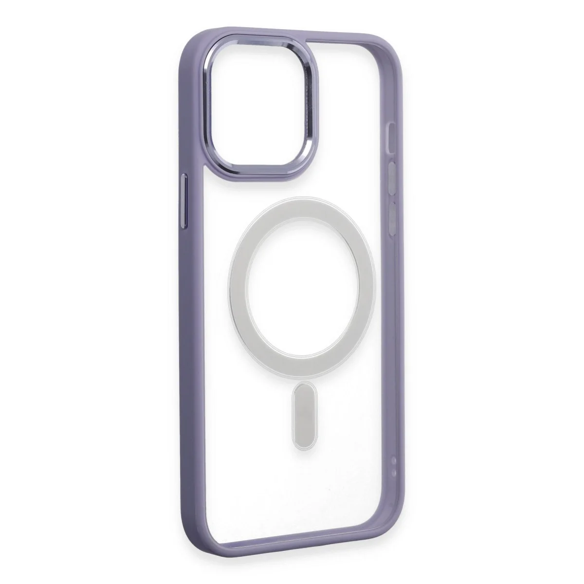 Apple İphone 15 Pro Max Kılıf Room Magneticsafe Silikon - Lila görsel 4