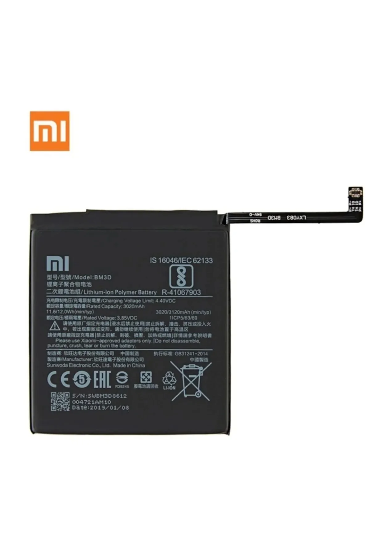 Mi 8SE (BM3D) Batarya Pil görsel 3