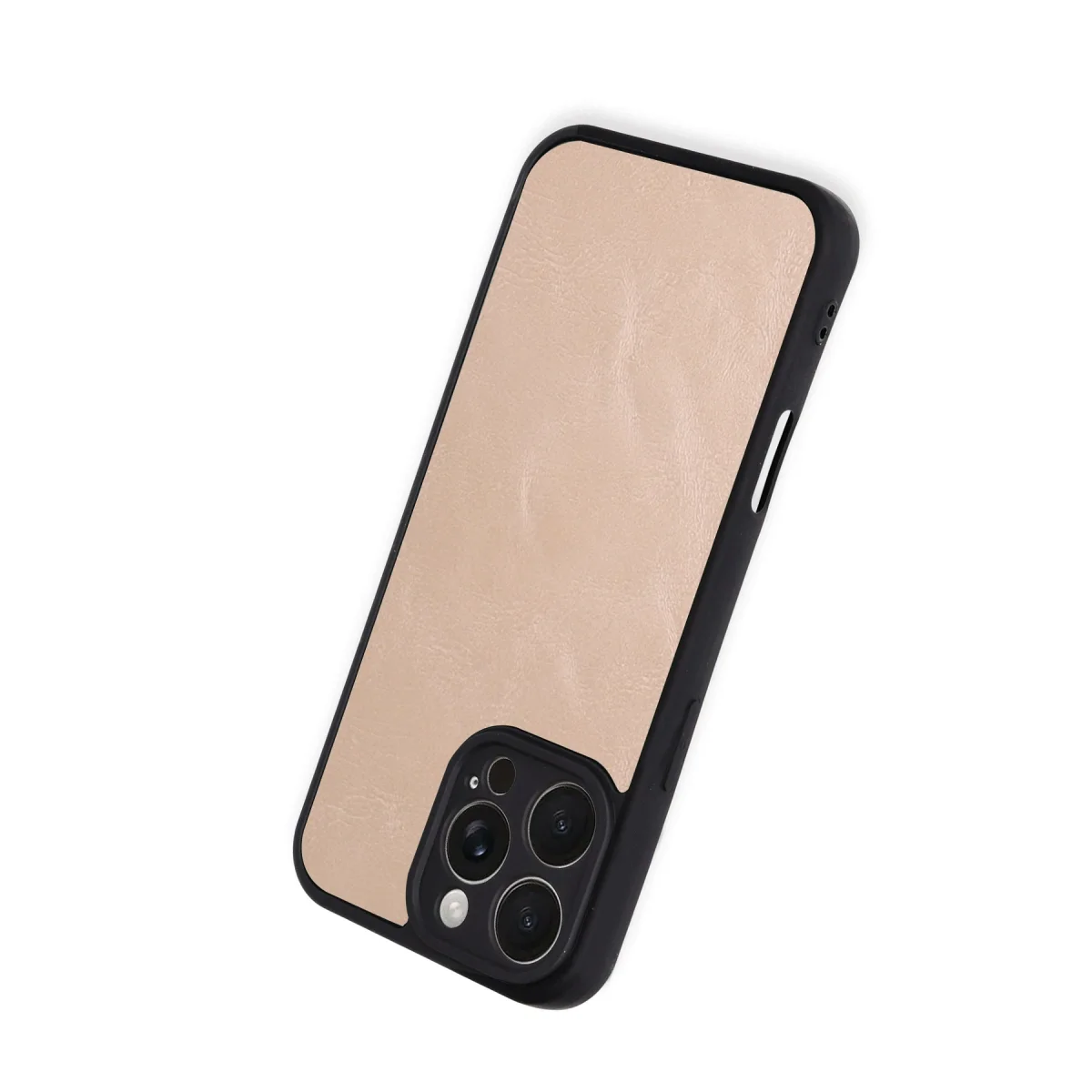 Apple İphone 16 Pro Max Kılıf Aras Deri Kapak - Pudra görsel 3