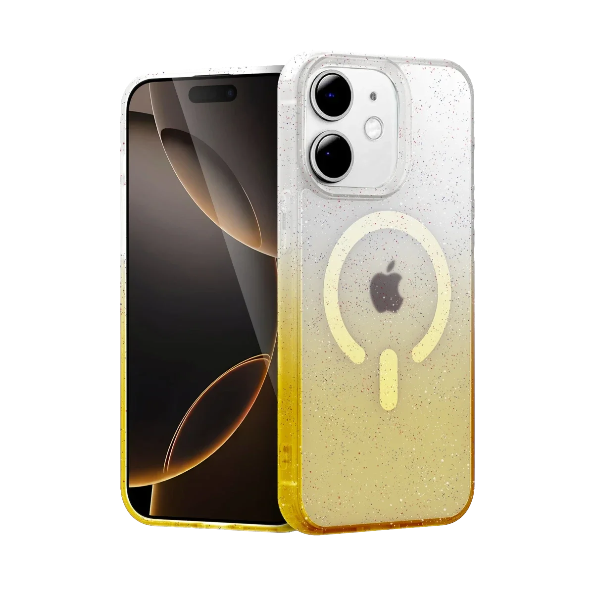 Apple iPhone 11 Pummel Shiny Magsafe Kapak - Gold