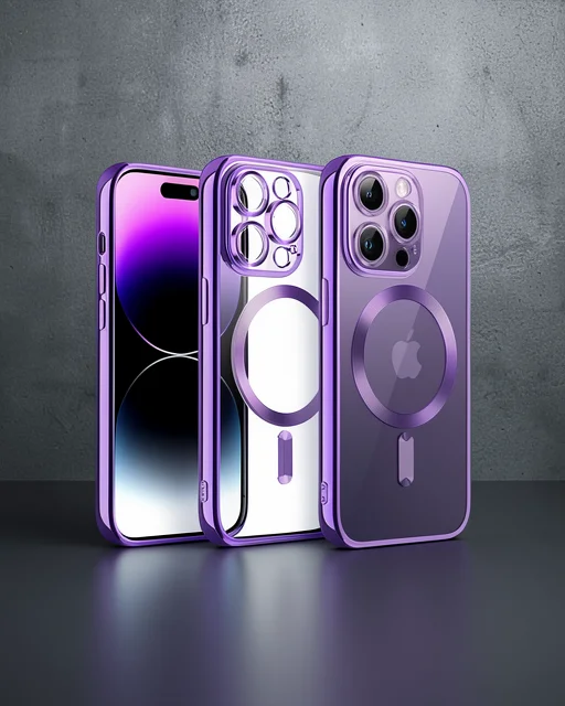 Apple İphone 12 Pro Kılıf Kross Magneticsafe Kapak - Mor