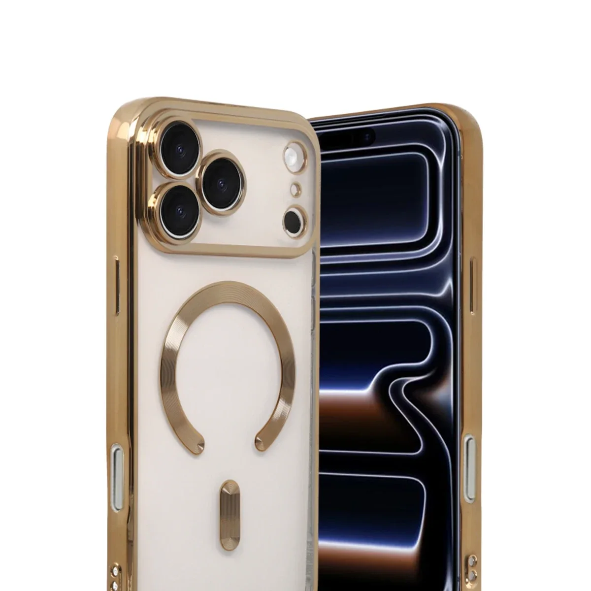 Apple iPhone 17 Pro Max Kross Magneticsafe Kapak - Gold görsel 2