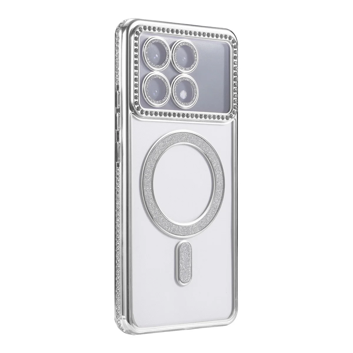 Xiao Poco X6 Pro Joke Simli Magneticsafe Kılıf - Gümüş görsel 3