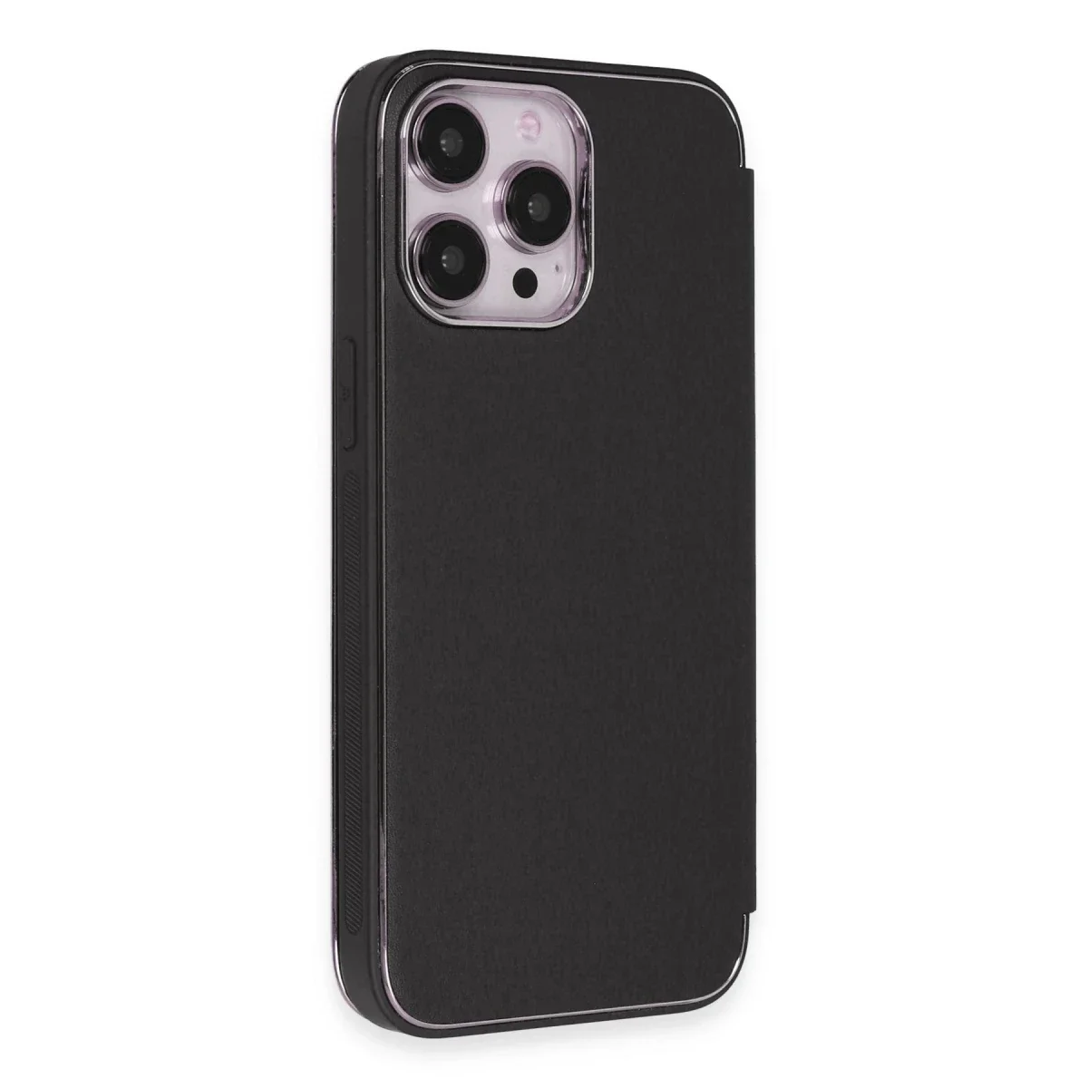 Apple iPhone 14 Pro Kılıf Dolpin Kapaklı - Siyah görsel 4