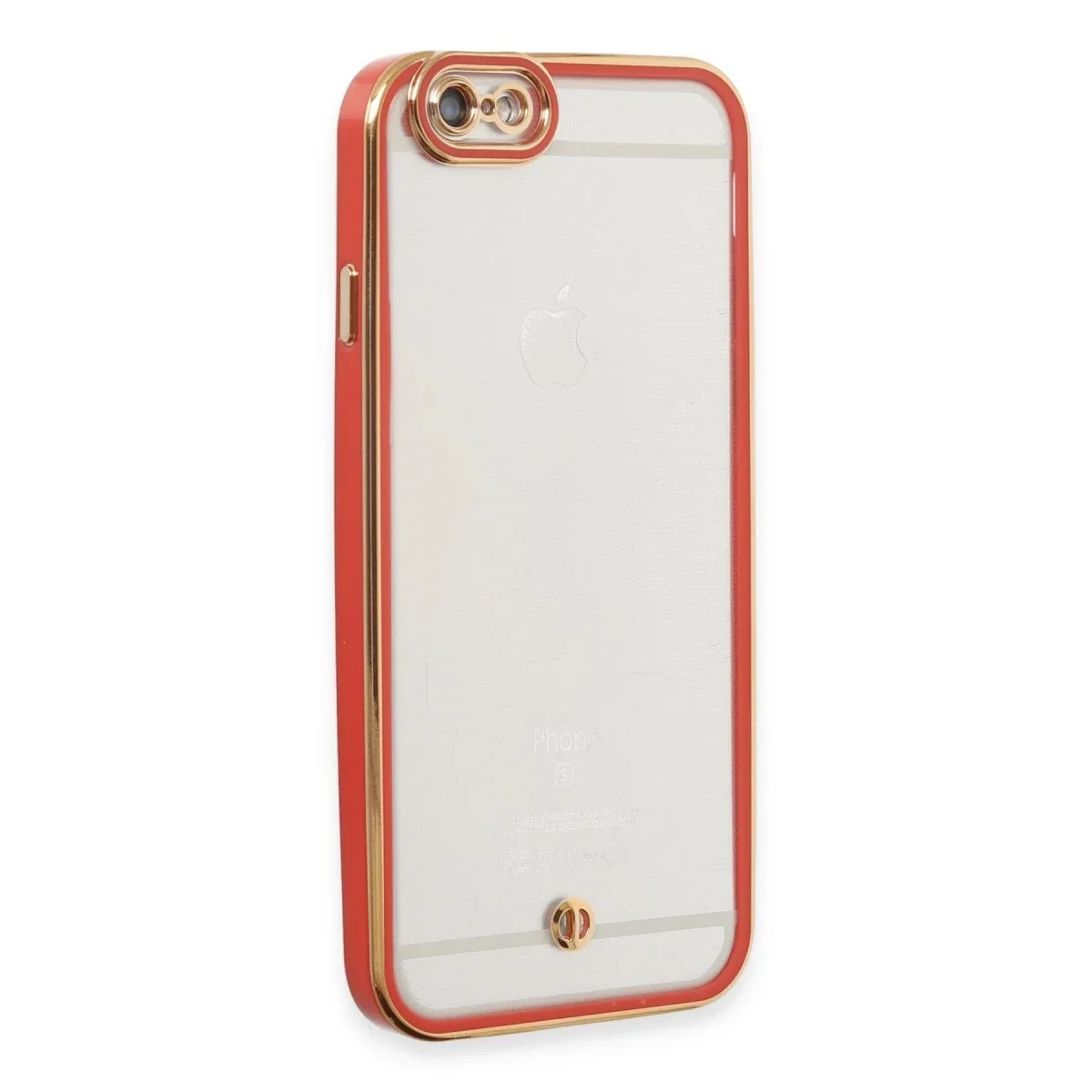 Apple iPhone 6 Kılıf Liva Lens Silikon - Kırmızı