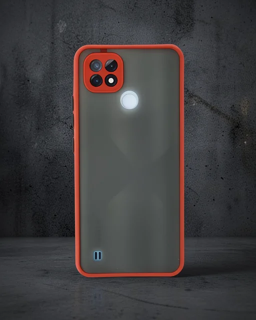 Realme C21 Kılıf Montreal Silikon Kapak - Kırmızı