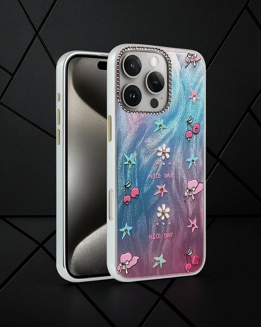 Apple İphone 16 Pro Kılıf Blade Aynalı Desenli Kapak - Desen 4