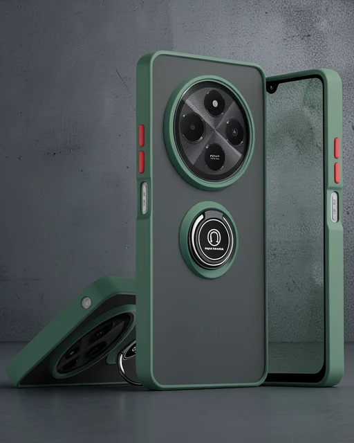 Realme C75 4g Kılıf Montreal Yüzüklü Silikon Kapak - Yeşil