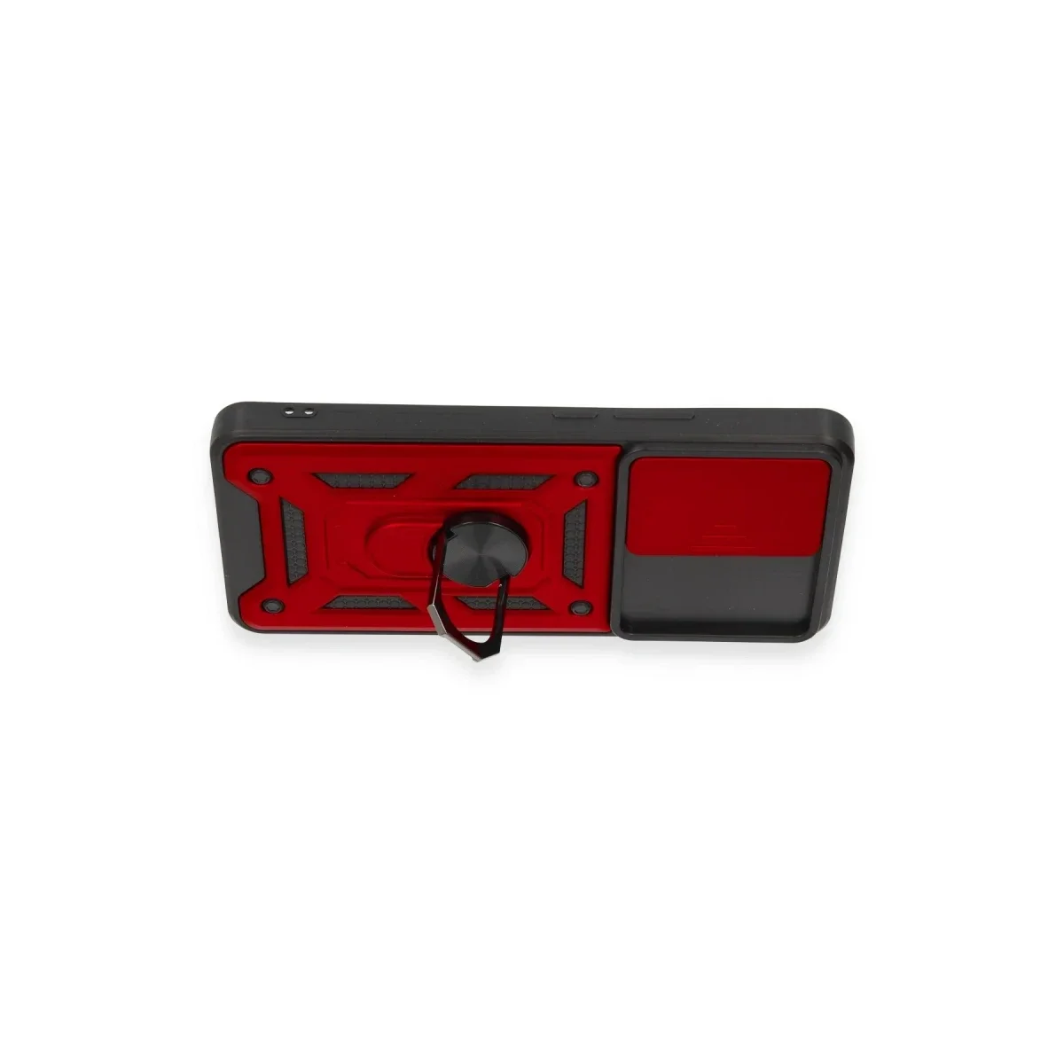 Xiaomi Mi 12T Pro Kılıf Pars Lens Yüzüklü Silikon - Kırmızı görsel 3