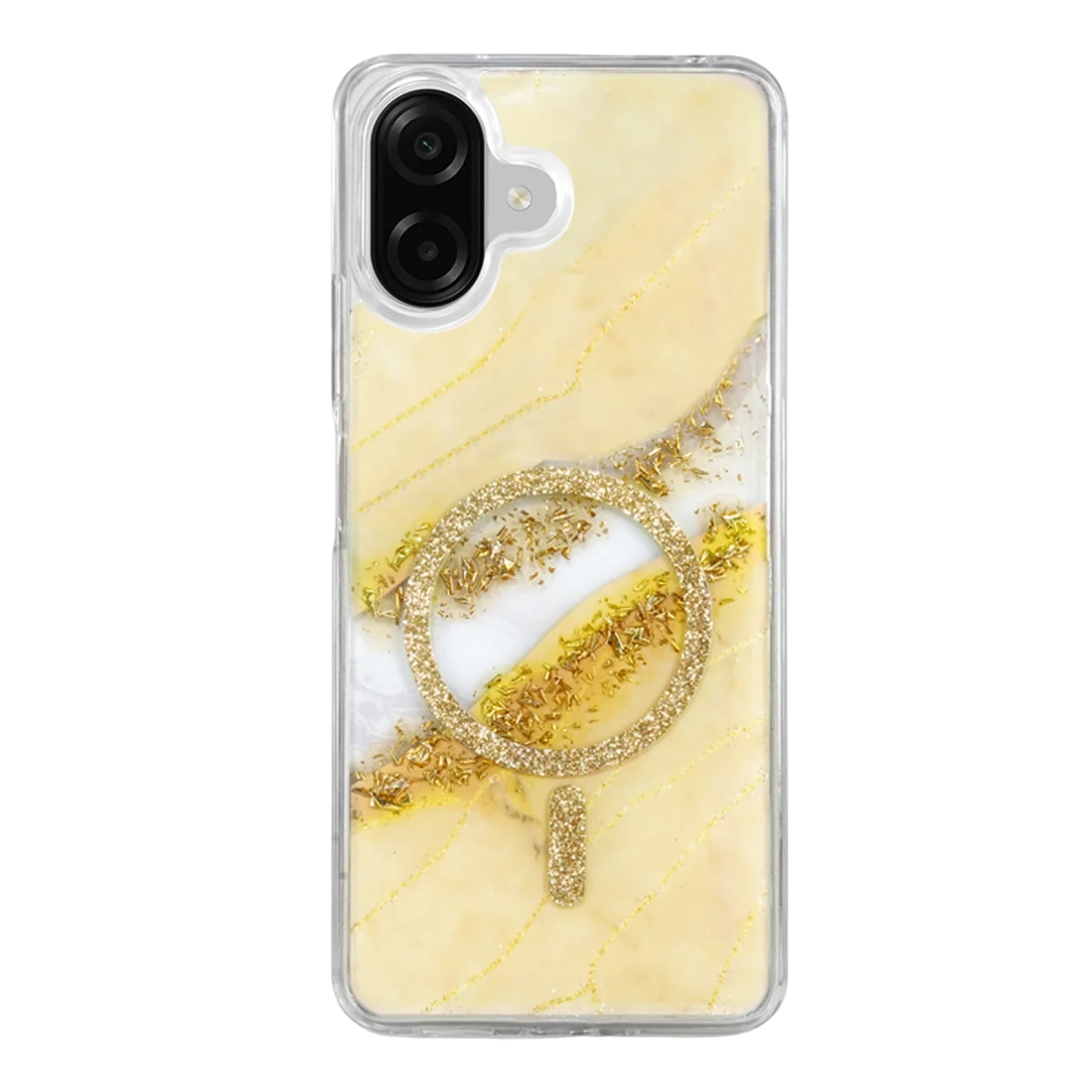 Onegif Samsung Galaxy A07 4g Lotus Simli Magsafe Kapak - Gümüş görsel 3