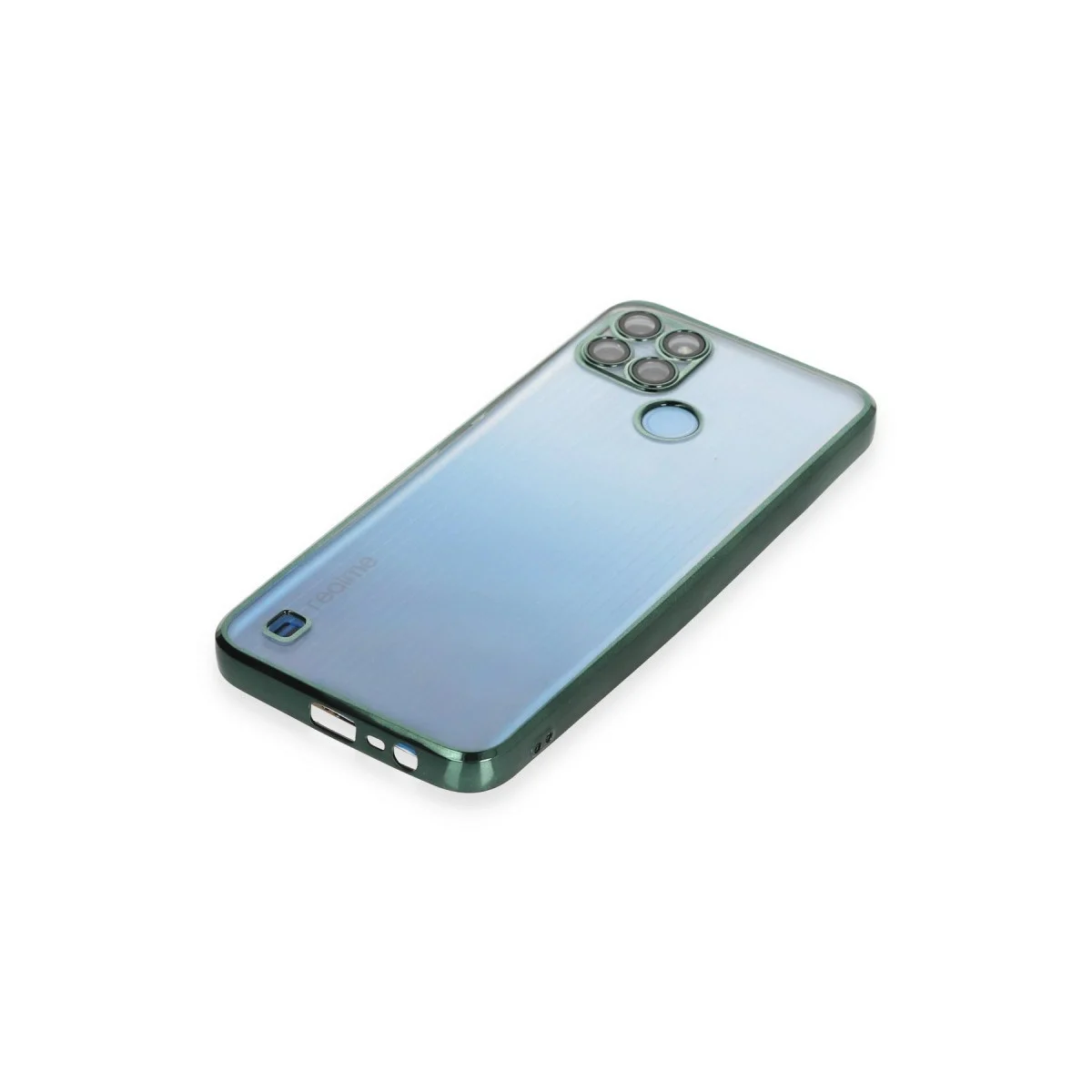 Realme C25y Kılıf Razer Lensli Silikon - Yeşil görsel 4