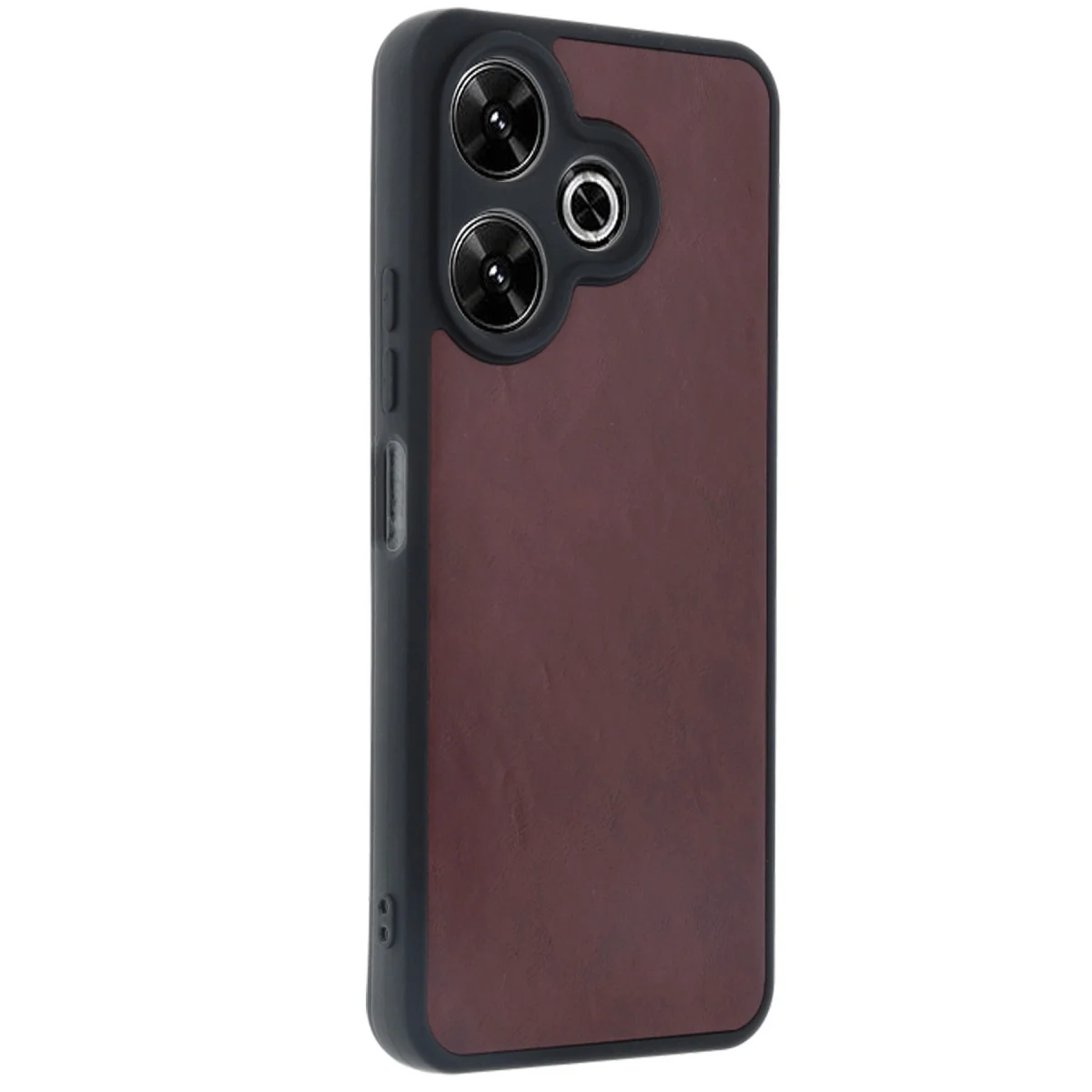 Xiaomi Redmi 13 4g Kılıf Aras Deri Kapak - Bordo görsel 2