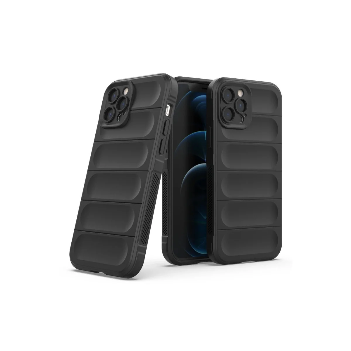 Apple İphone 12 Pro Kılıf Optimum Silikon - Siyah görsel 2