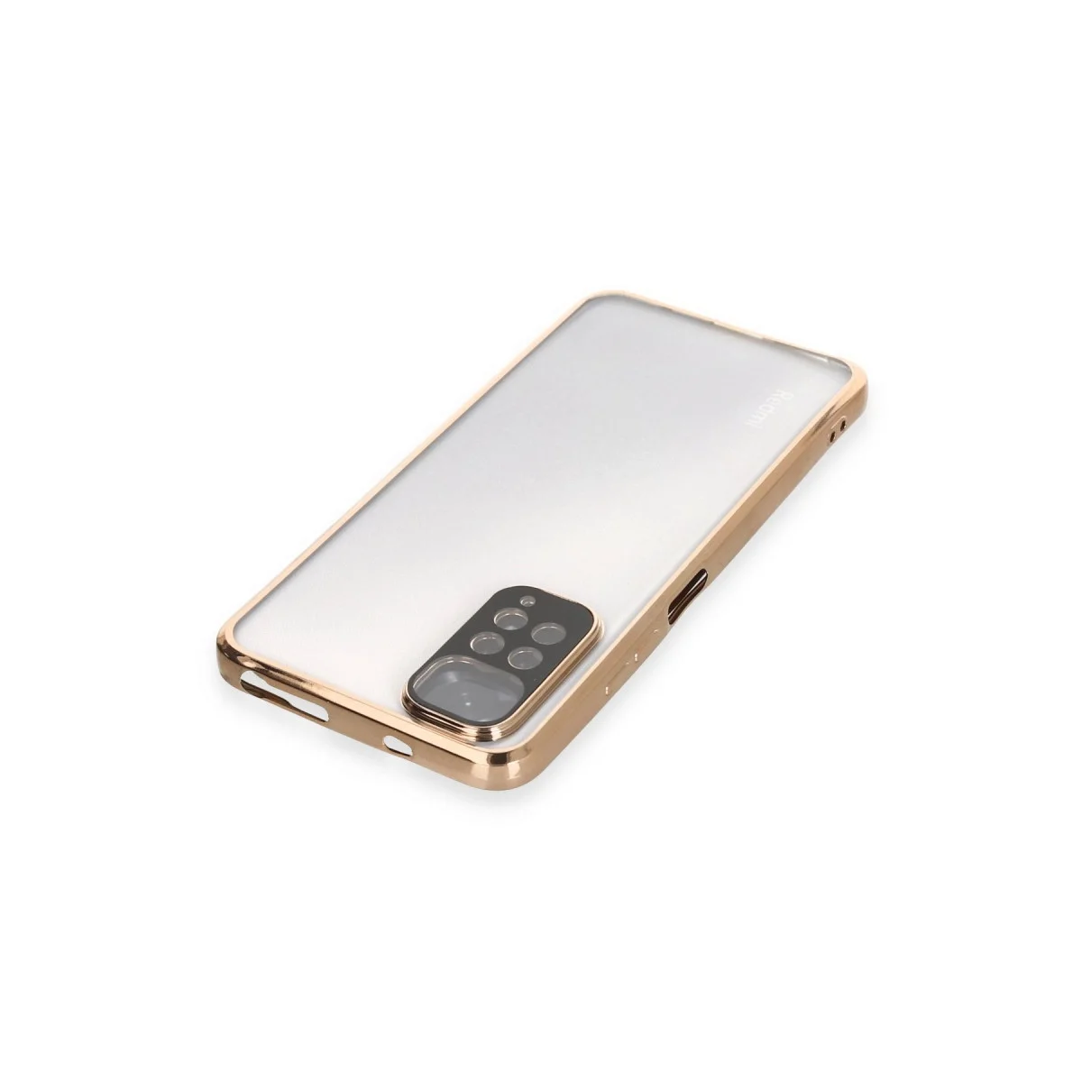 Xiaomi Redmi Note 11 Kılıf Razer Lensli Silikon - Gold görsel 3