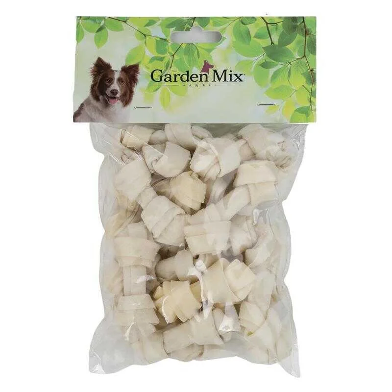 Gardenmix beyaz düğümlü deri kemik 2,5-3 20 li