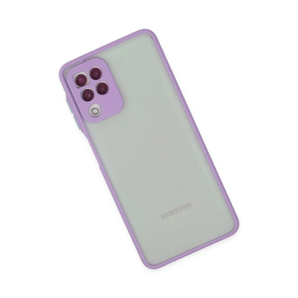 Samsung Galaxy A22 Kılıf Montreal Silikon Kapak - Mor görsel 3
